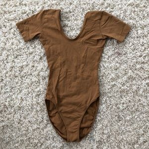 American Apparel light brown bodysuit